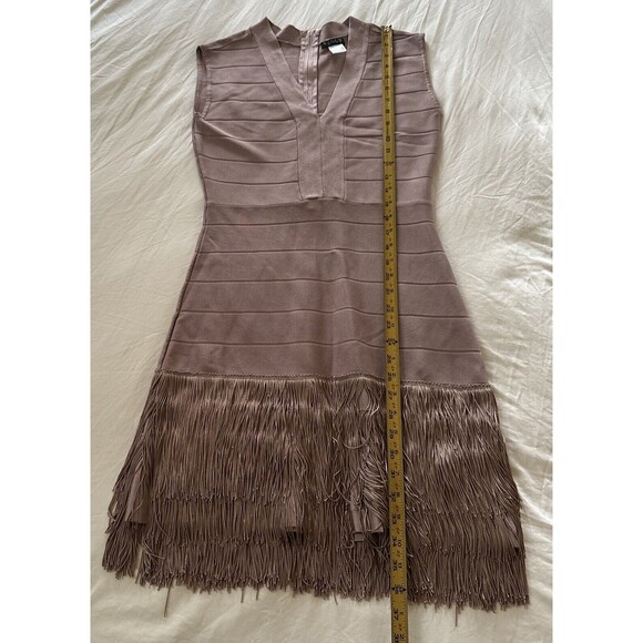 VENUS Pink Mauve Flapper Fringe Holiday Party Dress Women's 6 Wedding Prom - Picture 12 of 12